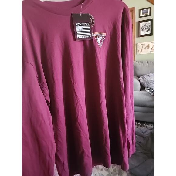 NWT Men's Howitzer Maroon American Patriot Alpha Warrior Y2K Tee Large A113 New - Picture 3 of 5